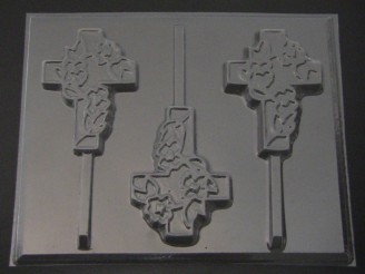 2000 Fancy Cross Chocolate or Hard Candy Lollipop Mold